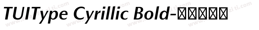 TUIType Cyrillic Bold字体转换